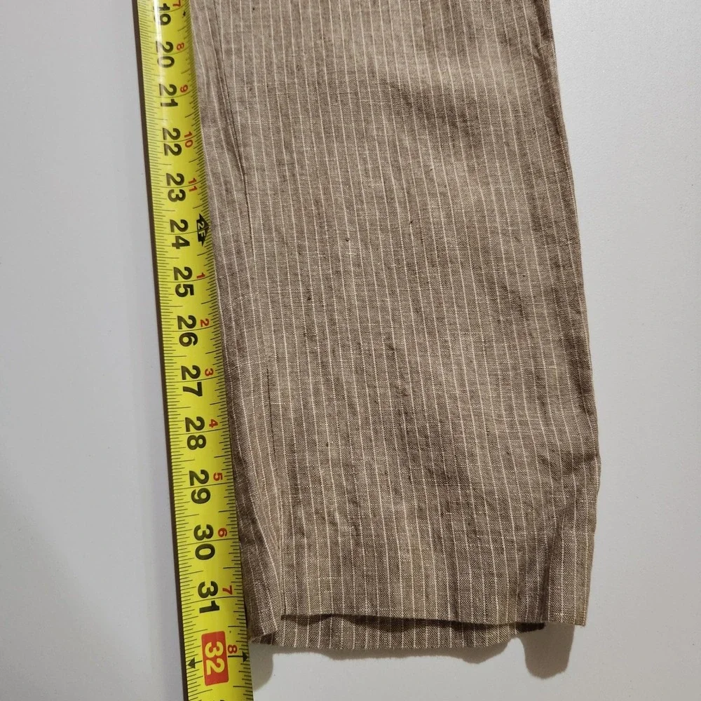 Bar III 100% Linen Pinstripe Pants Trousers Men's 30x31 Slim Fit Flat Front